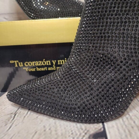 Thalia Sodi Rhinestone Raquell Pointed Toe Stiletto Boot - Picture 6 of 11